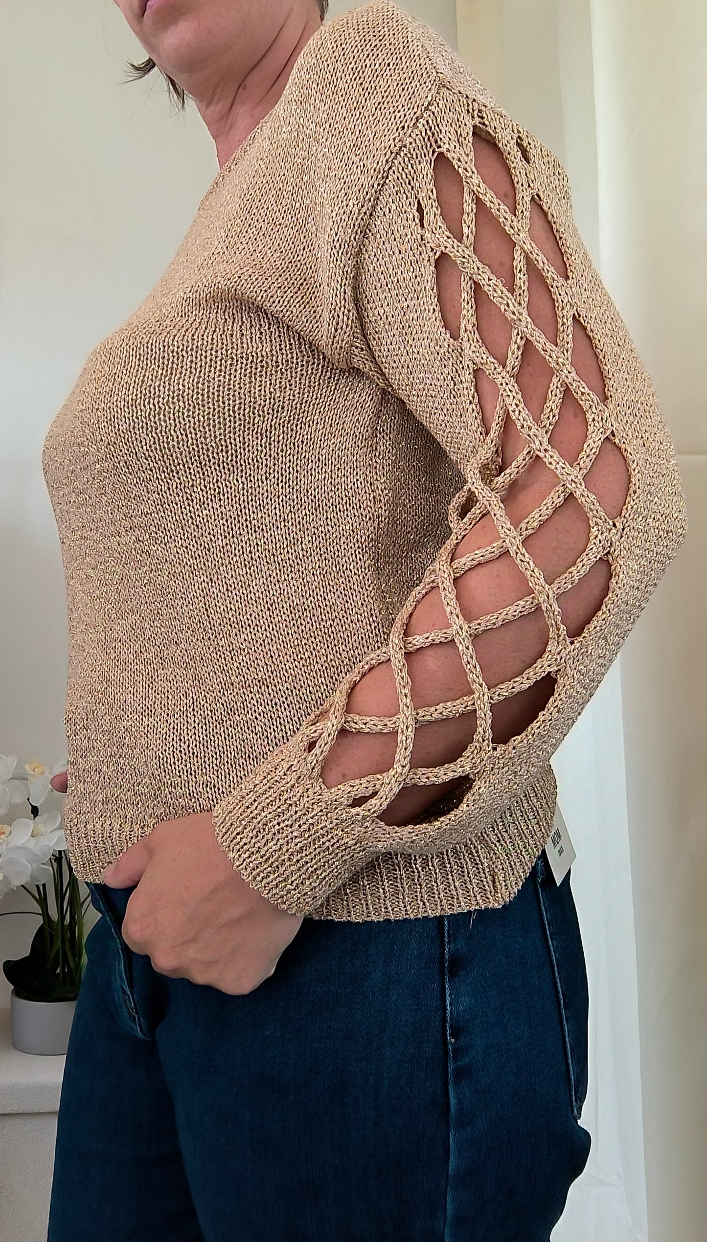 Pull Doré en lurex "ALINE"