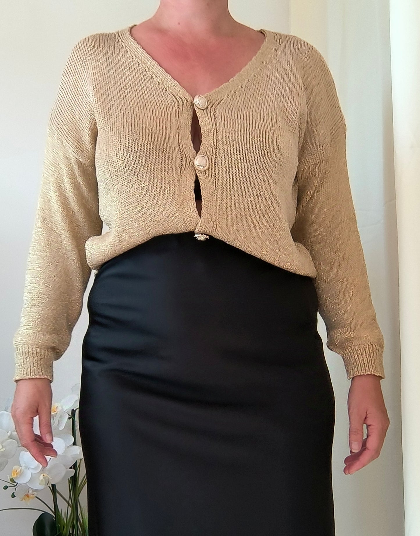 Gilet Doré en lurex "LILY"