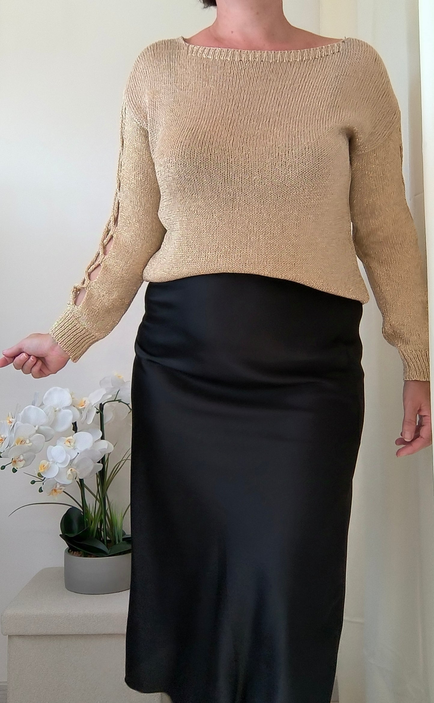 Pull Doré en lurex "ALINE"